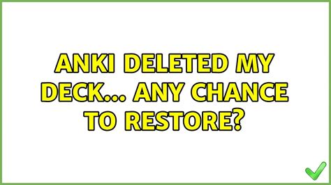 How to recover deleted decks anki. Things To Know About How to recover deleted decks anki. 